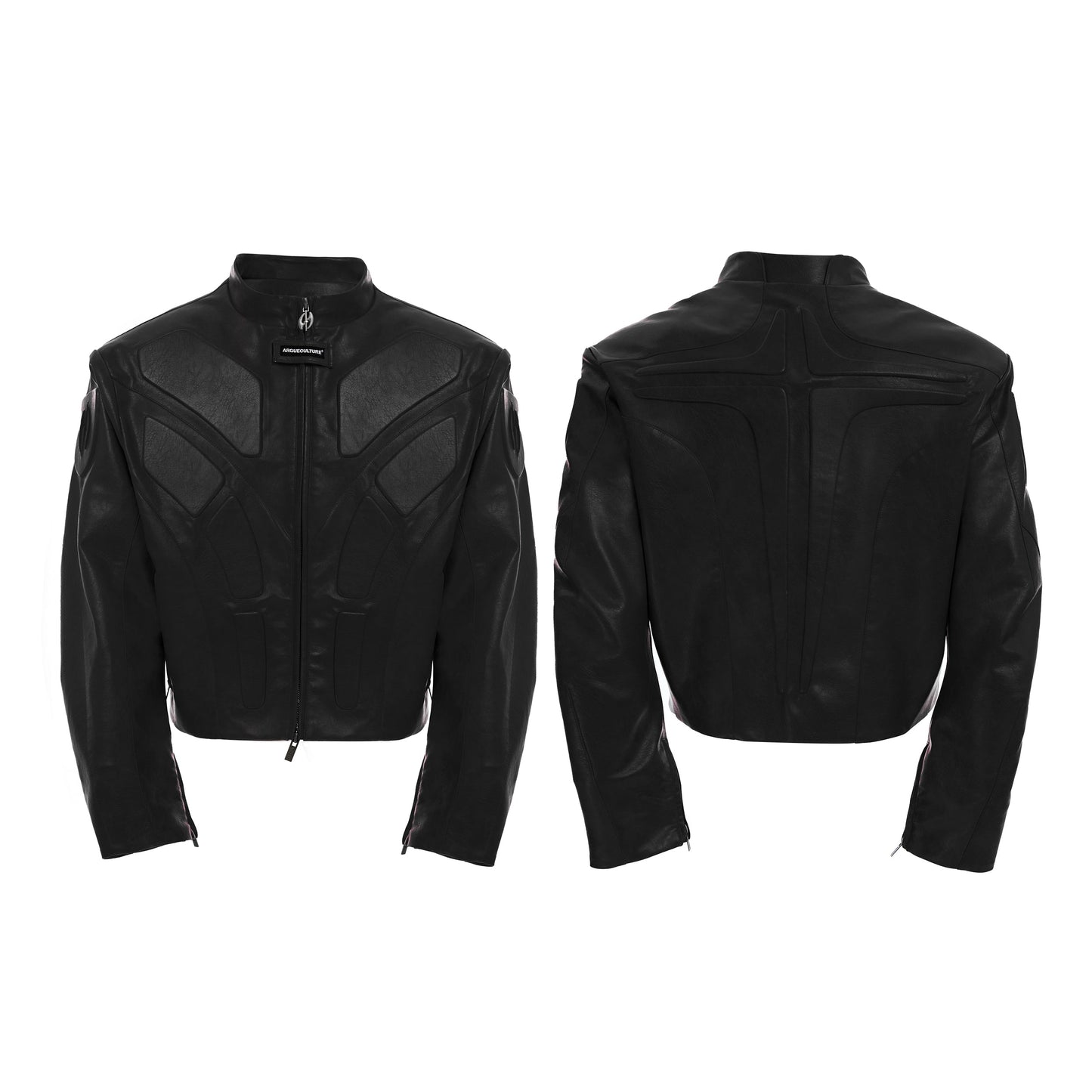 【25s Mar.】3D Relief Motorcycle Armor Leather Jacket