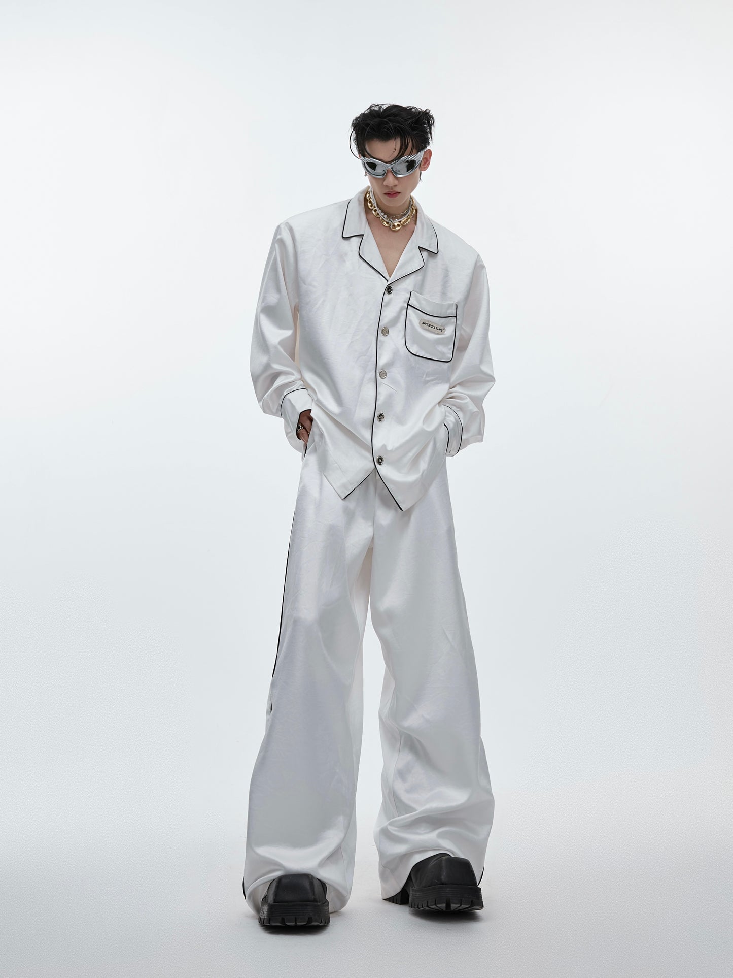 【24s Aug.】High-end Ice Silk Loungewear Pajamas Set