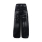 【25s Jan.】Lightning Pattern Wide-leg Jeans