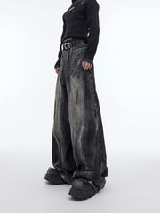 【23s September.】Hand-painted Design Baggy Jeans ArtsKoreanMan