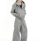 【24s Nov.】Solid Color Hooded Sweatshirt Jacket + Casual Pants Sports Suit