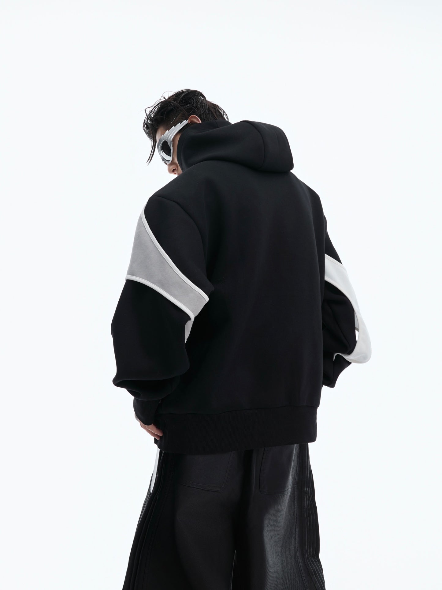 【24s Oct.】Deconstructed Double-layer Paneled Hoodie