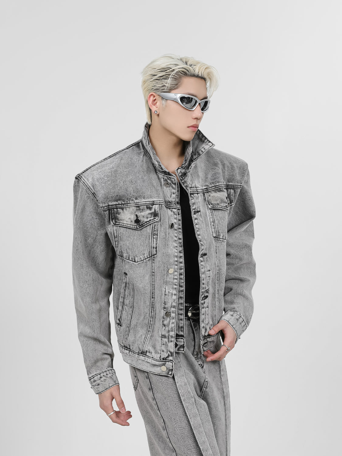 【24s Oct.】Washed Denim Short Jacket Set