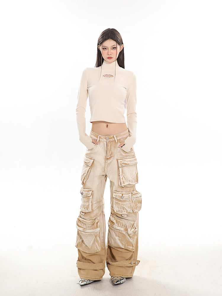 【23s December.】Washed Distressed Gradient Cargo Pants ArtsKoreanMan
