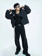 【23s September.】Irregular Zipper Design Padded Jacket ArtsKoreanMan