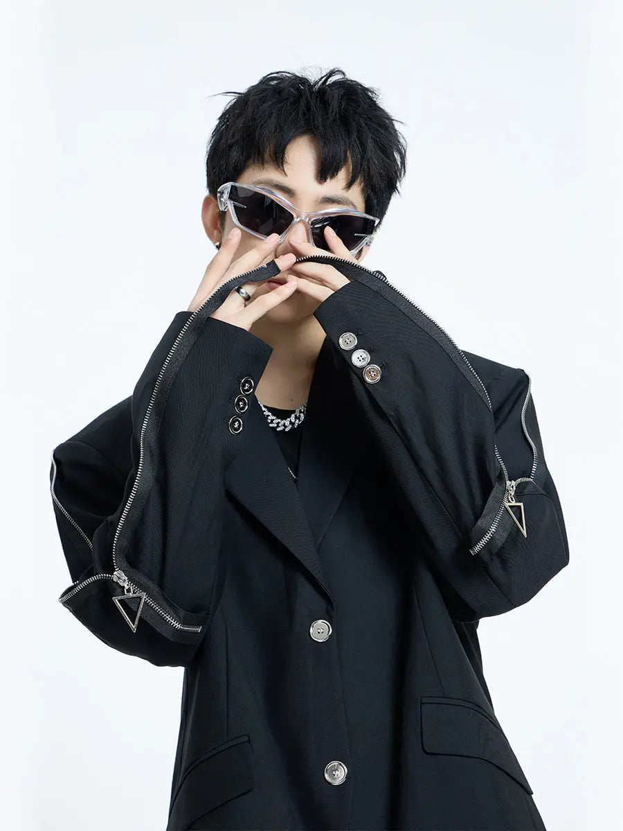 【23s September.】Metallic Embellished Blazer ArtsKoreanMan