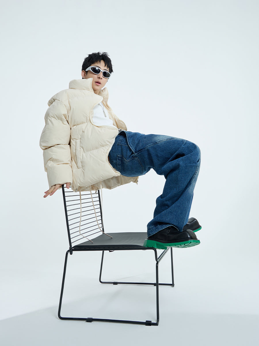 【23s September.】Irregular Zipper Design Padded Jacket -L ArtsKoreanMan