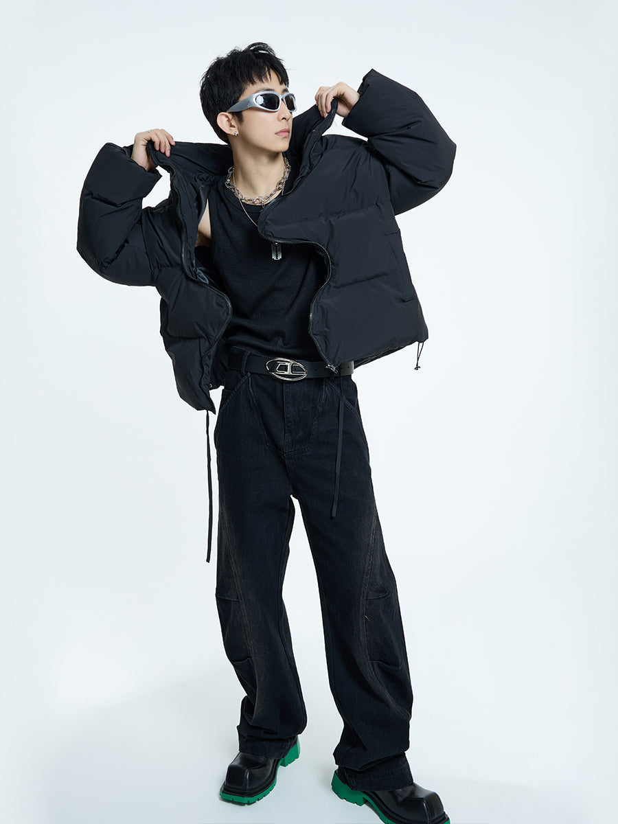 【23s September.】Irregular Zipper Design Padded Jacket -L ArtsKoreanMan