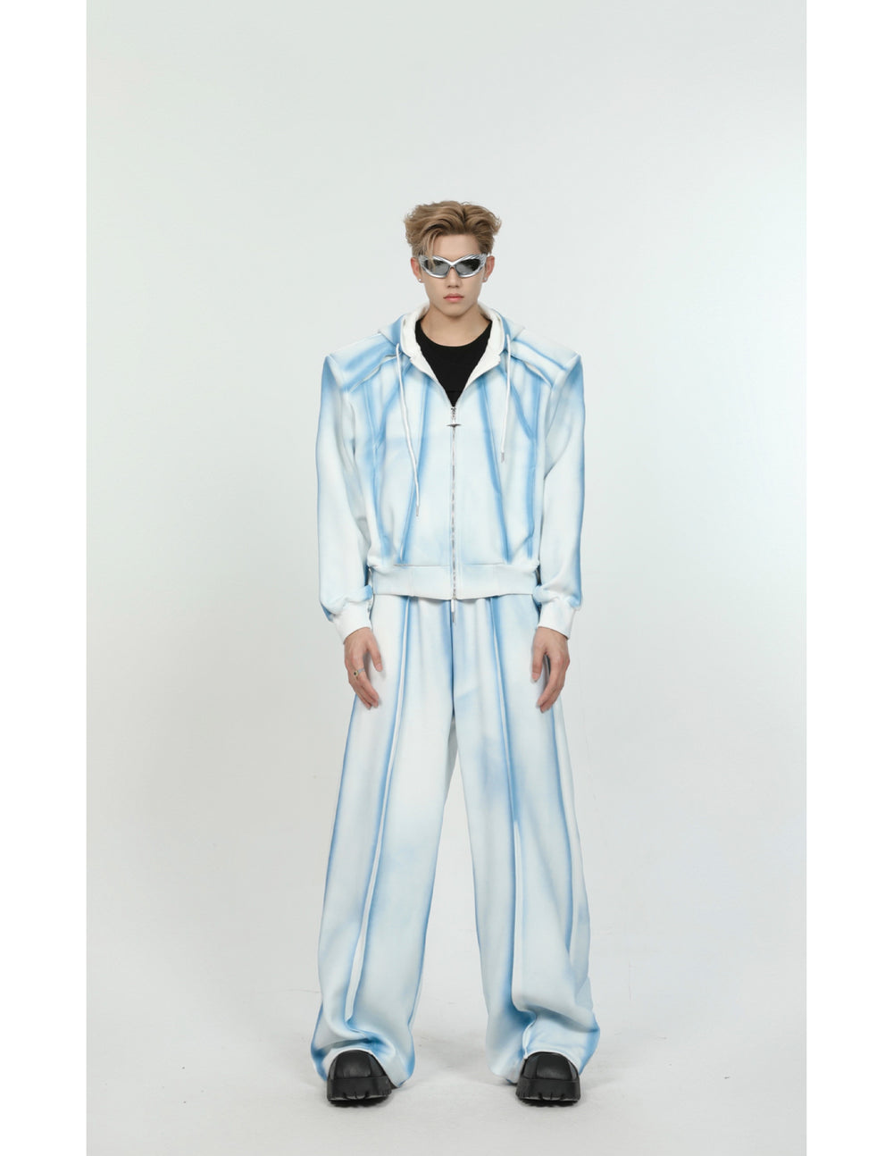 【24s June.】Tie-dyed Gradient Casual Jacket + Straight Wide-leg Pants ArtsKoreanMan
