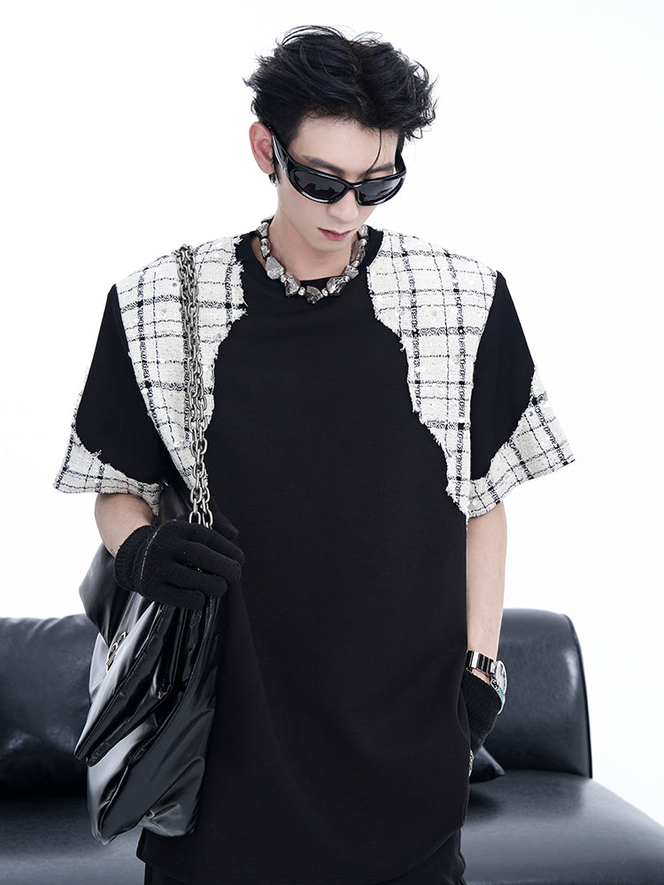 【24s Aug.】Chanel Style Padded Shoulder Casual Versatile T-shirt