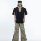 【24s June.】Deconstructed Patchwork Hooded T-shirt + Cargo Pants Suit