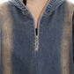 【25s Jan.】Vintage Washed Denim Distressed Hoodie