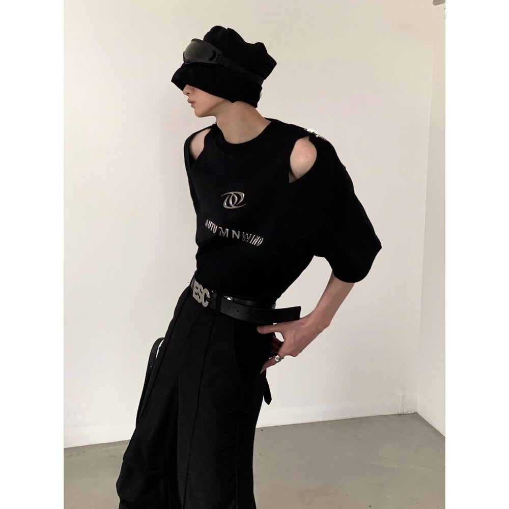 【24s July.】Hollow Deconstructed Design T-shirt ArtsKoreanMan