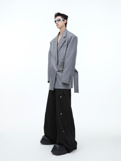 【24s Nov.】Metal Buckle Three-dimensional Silver Suit