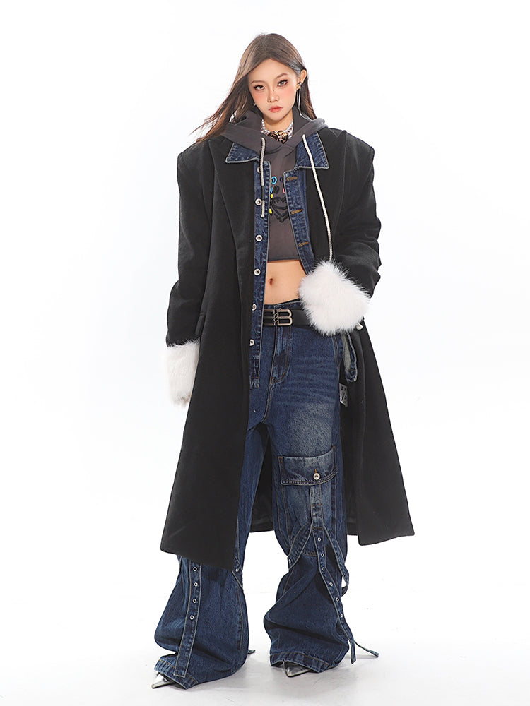 【24s Nov.】Classic Woolen Detachable Fur Coat ArtsKoreanMan