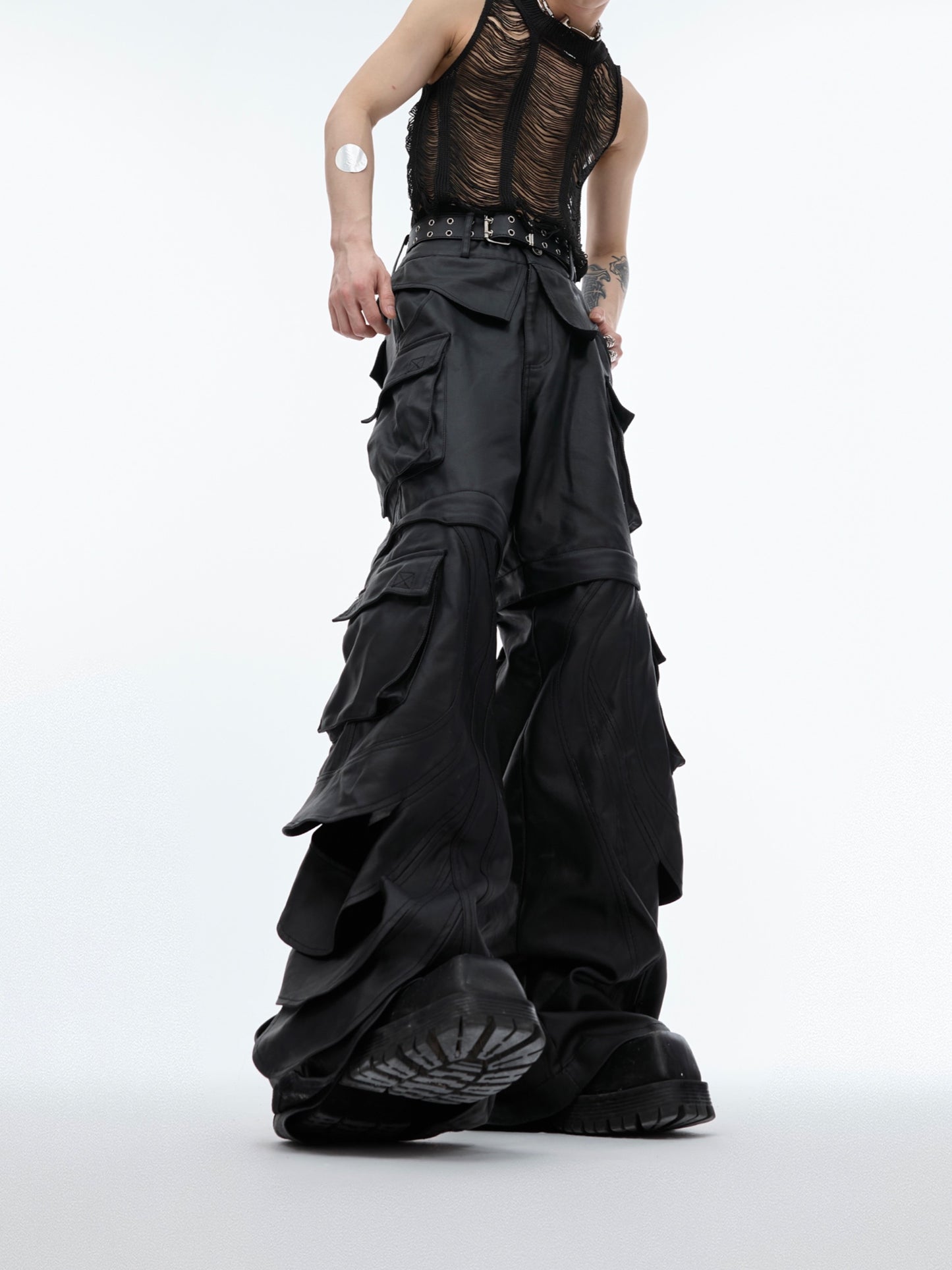 【24s Jun.】3D Heavyweight High-waisted Leather Pants