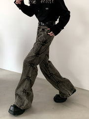 【23s November.】American Distressed Pleated Jeans ArtsKoreanMan