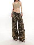 【24s June.】Retro Camo Foil Multi-pocket Baggy Jeans ArtsKoreanMan