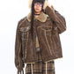 【24s Nov.】American Retro Thickened Distressed Plush Patchwork Coat ArtsKoreanMan