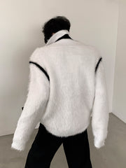 【23s December.】Imitation Mink V-neck Loose Sweater ArtsKoreanMan