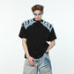 【24s May.】High Street Contrast Color Splicing Simple T-Shirt