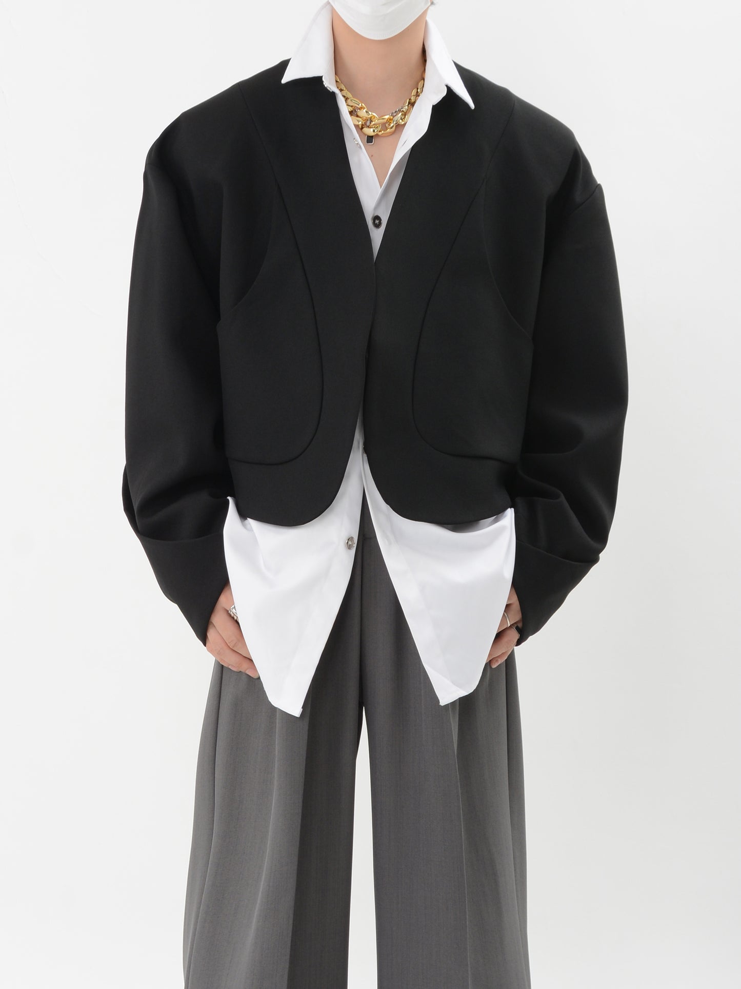 【24s Nov.】Structured Padded Short Blazer