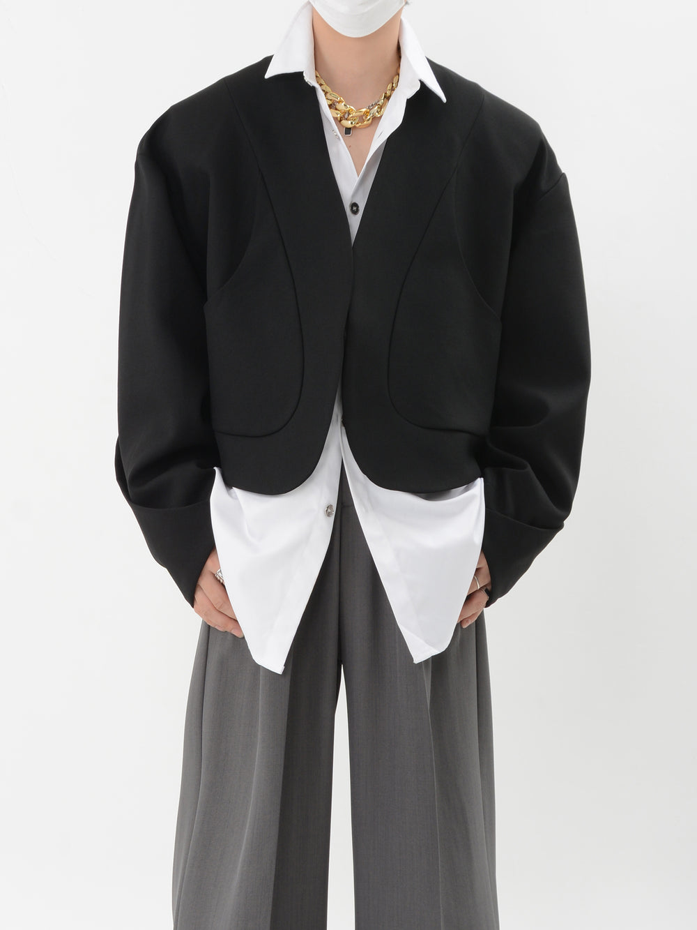 【24s Nov.】Structured Padded Short Blazer ArtsKoreanMan