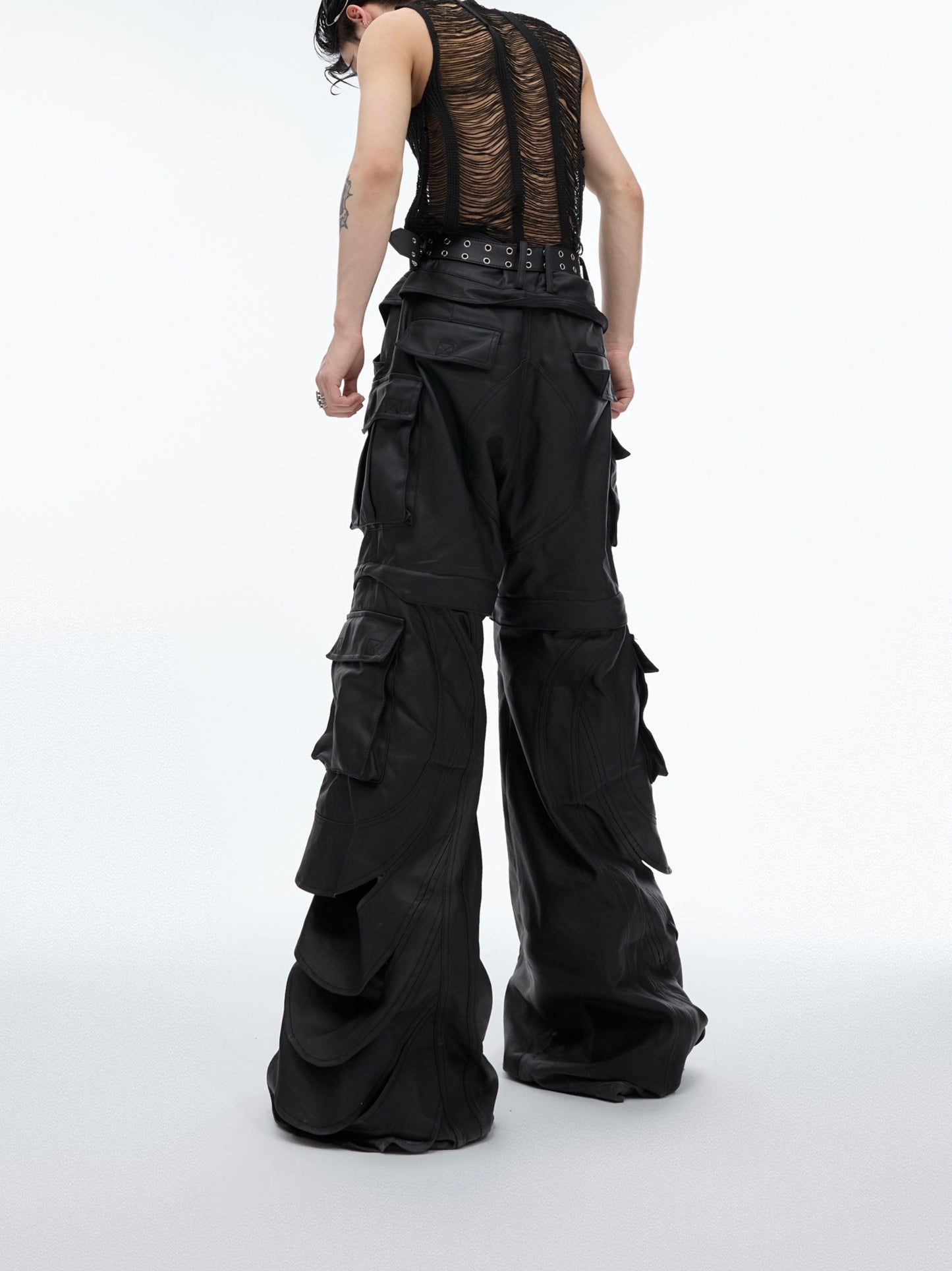 【24s Jun.】3D Heavyweight High-waisted Leather Pants