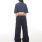 【24s July.】Hot Girl Plaid Stitching Casual Pants