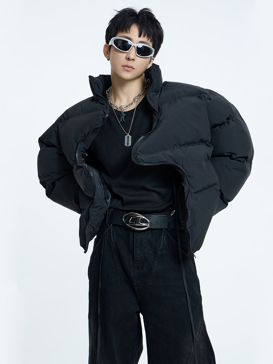 【23s September.】Irregular Zipper Design Padded Jacket -L ArtsKoreanMan
