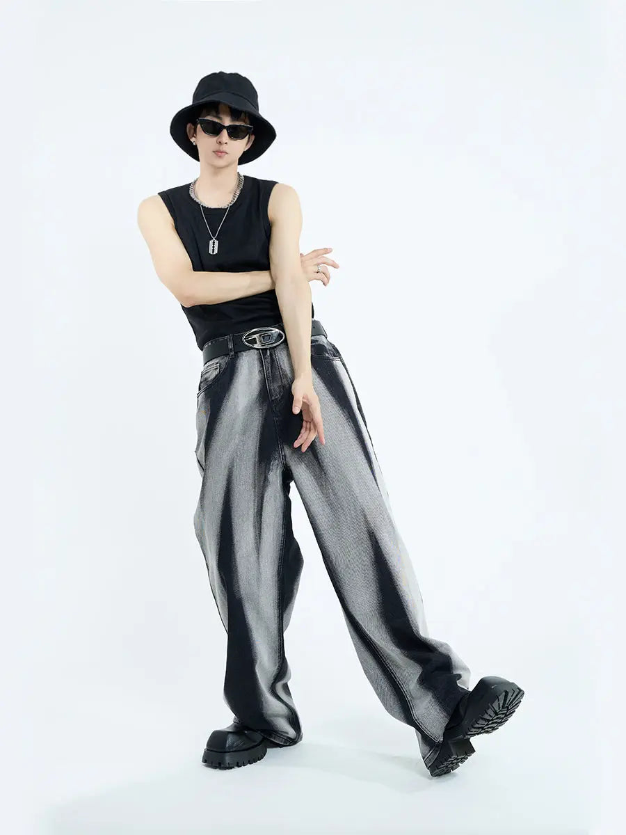 【23s September.】Relaxed tie-dye straight-leg jeans ArtsKoreanMan