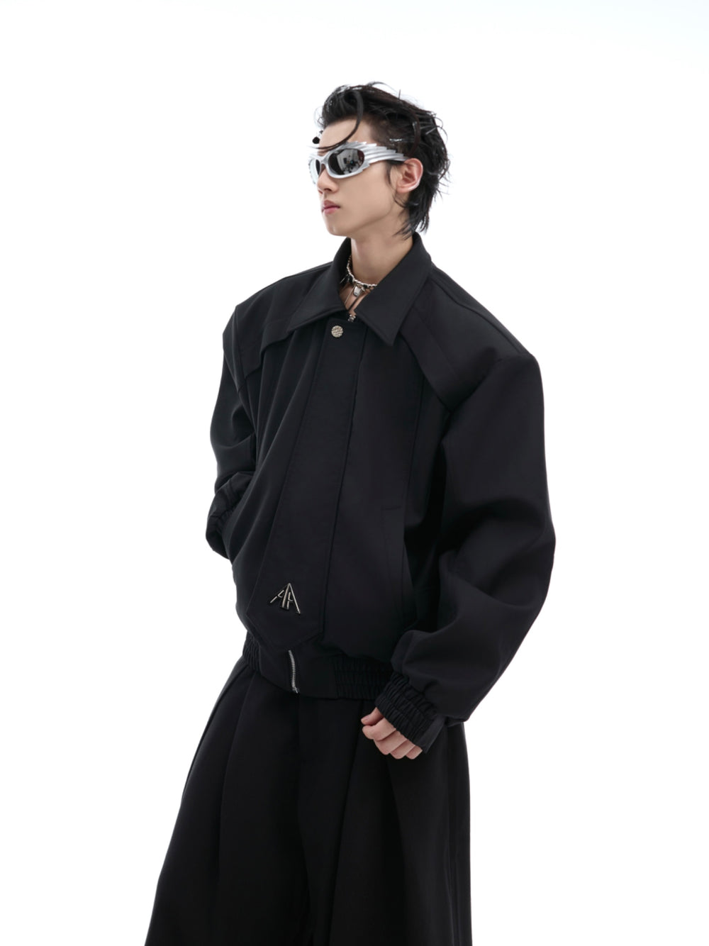 【24s Oct.】Pleated Tightening Shoulder Pads Design Sense Biker Jacket ArtsKoreanMan
