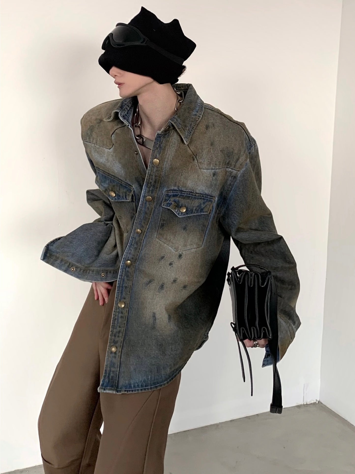 【24s March.】American Vintage Distressed Washed Denim Jacket