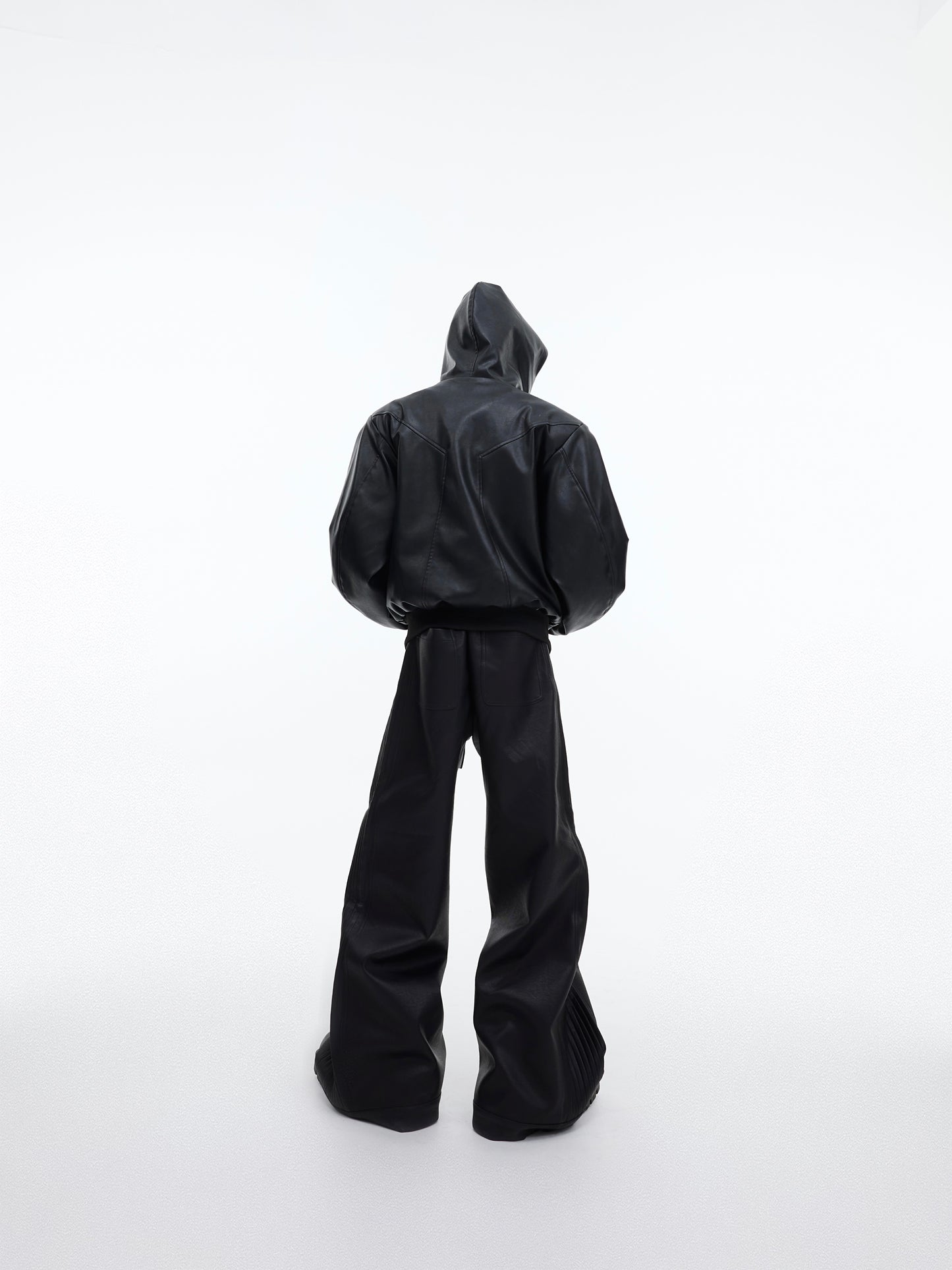 【23s September.】Wrinkled Matte Pu Leather Pants