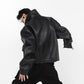 Reversible Leather Denim Jacket