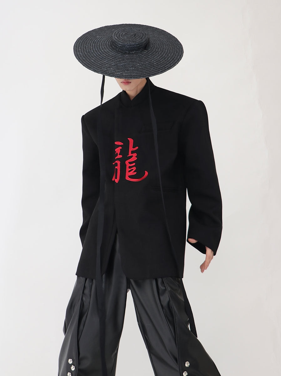 【24s Oct.】Chinese Dragon Embroidery Shoulder Pad Jacket