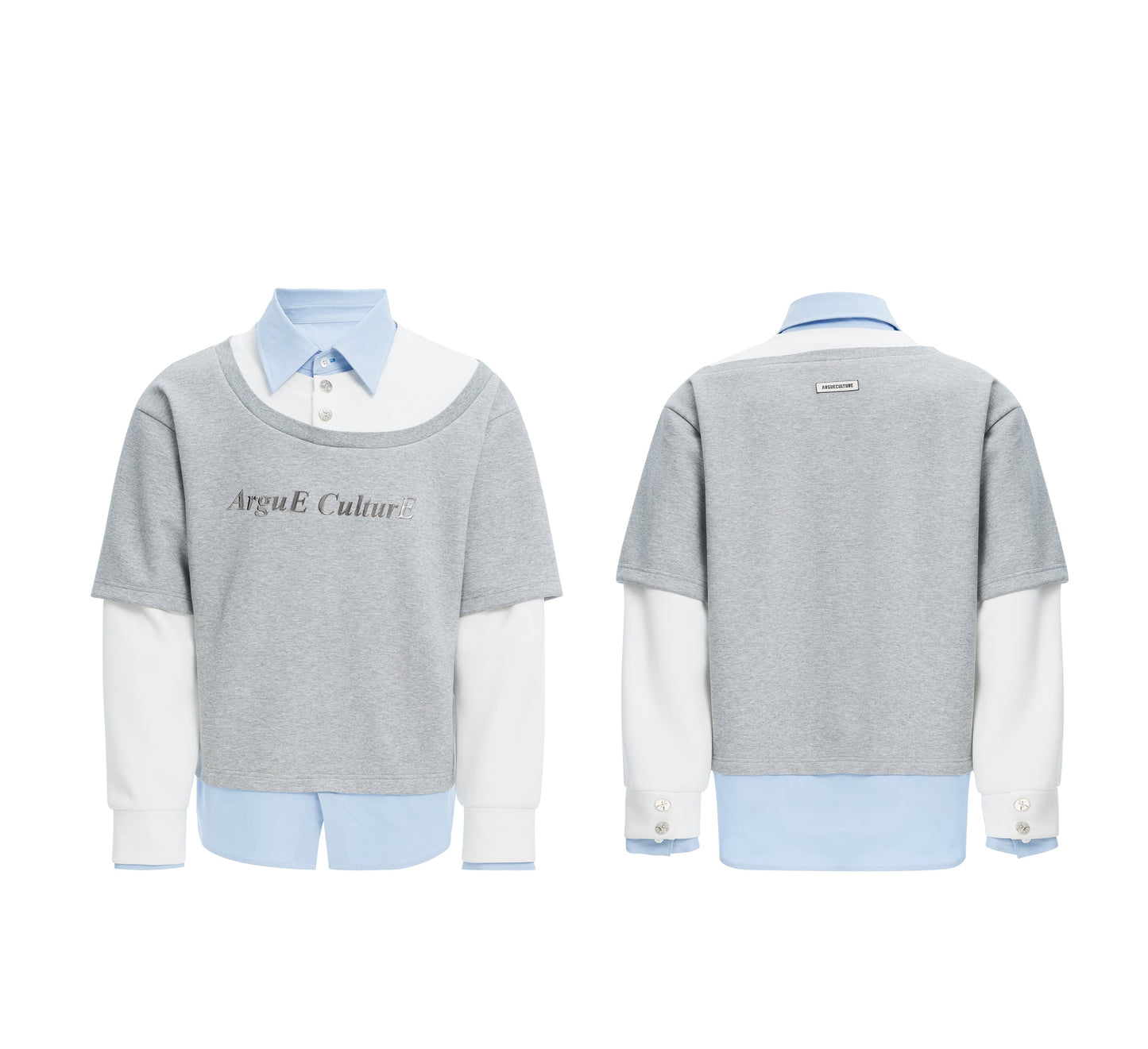 【25s Mar.】Niche Heavyweight Fake Three-piece Contrast Color Stitching Sweatshirt