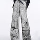 【25s Jan.】High Street White Graffiti Detachable Design Jeans