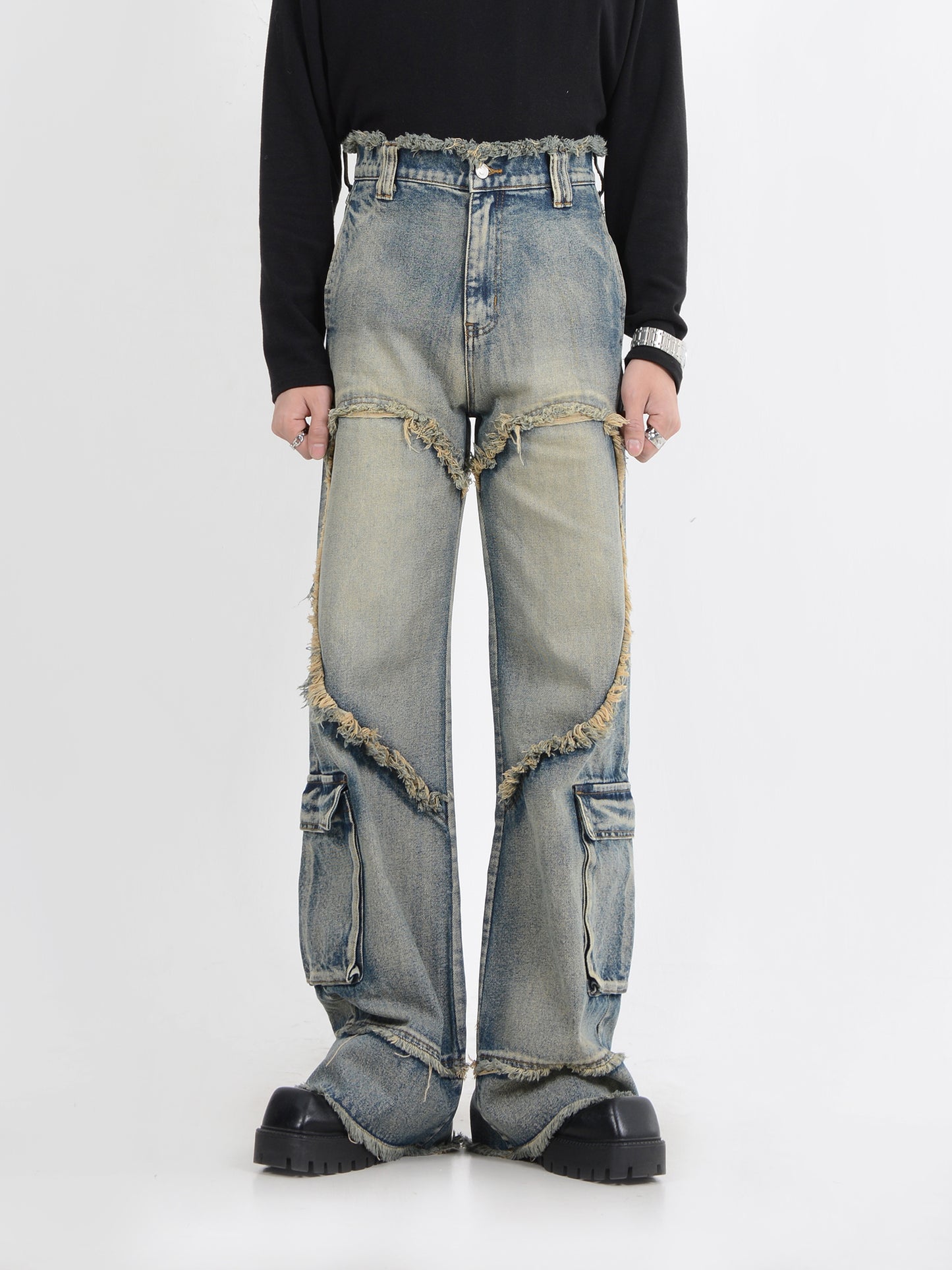 【24s February.】Heavy Washed Raw Edge Jeans