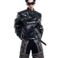 【24s Oct.】Shiny A/W Patchwork Short Leather Jacket