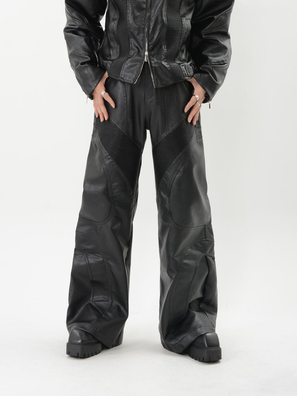 【24s Oct.】Loose PU Leather Pants ArtsKoreanMan