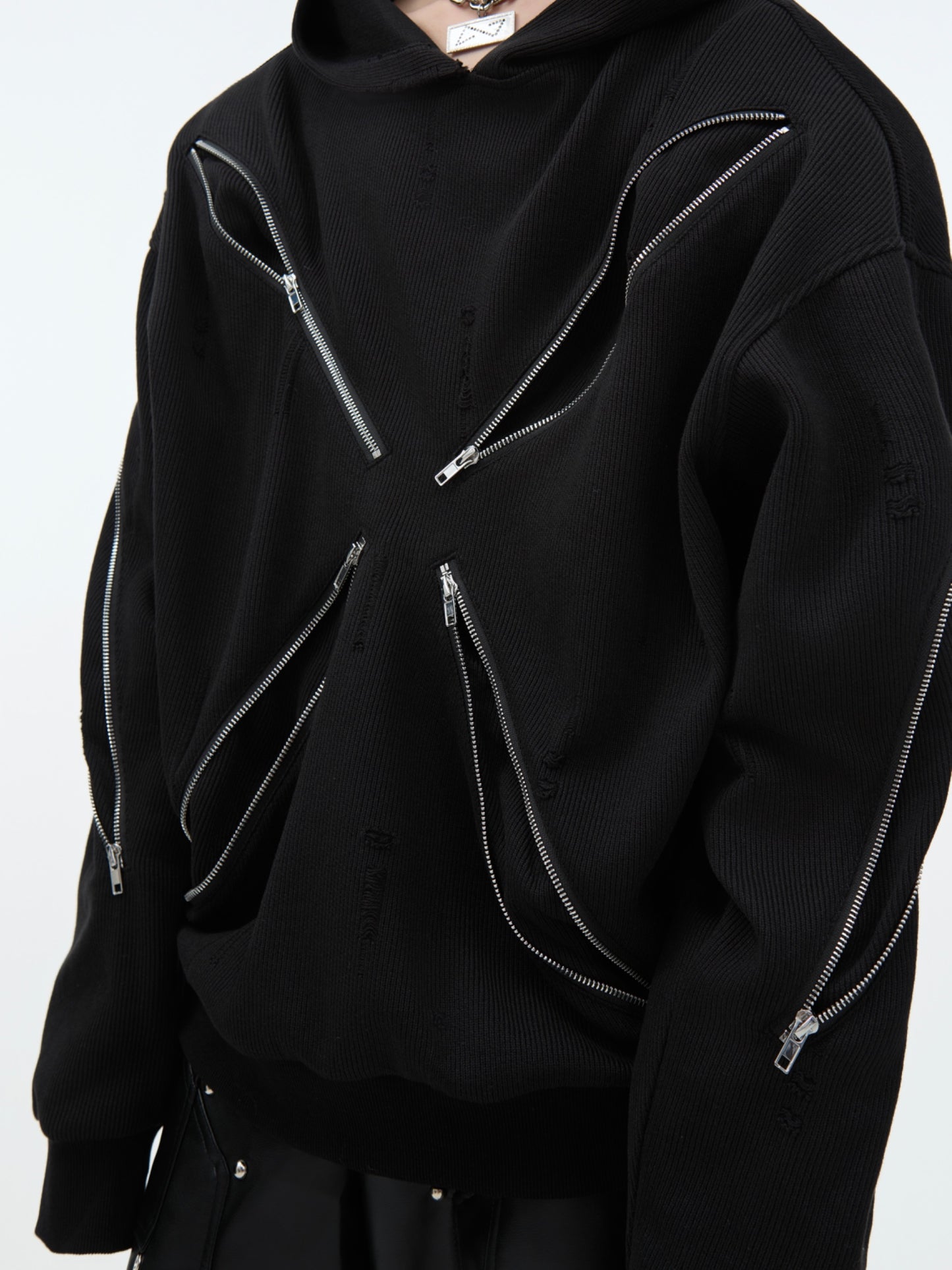 【24s Nov.】Deconstructed Metal Zip-up Hoodie