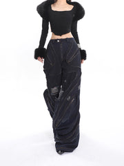 【24s April.】Zippered 3D Large Pocket Jeans ArtsKoreanMan