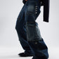 【23s December.】Heavy Distressed Multi-pocket Straight-leg Jeans