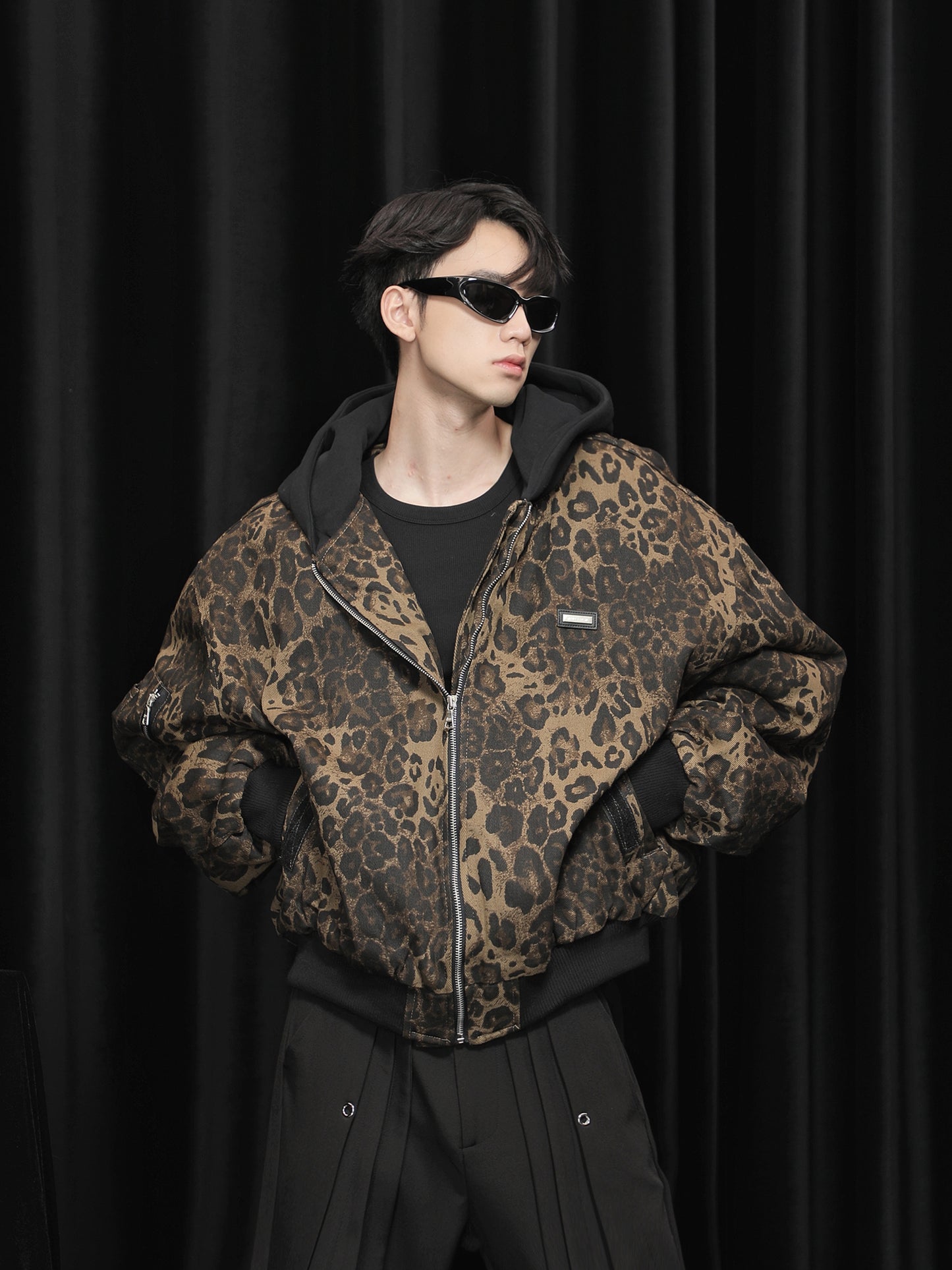 【24s January.】Retro Leopard Print Cotton Jacket