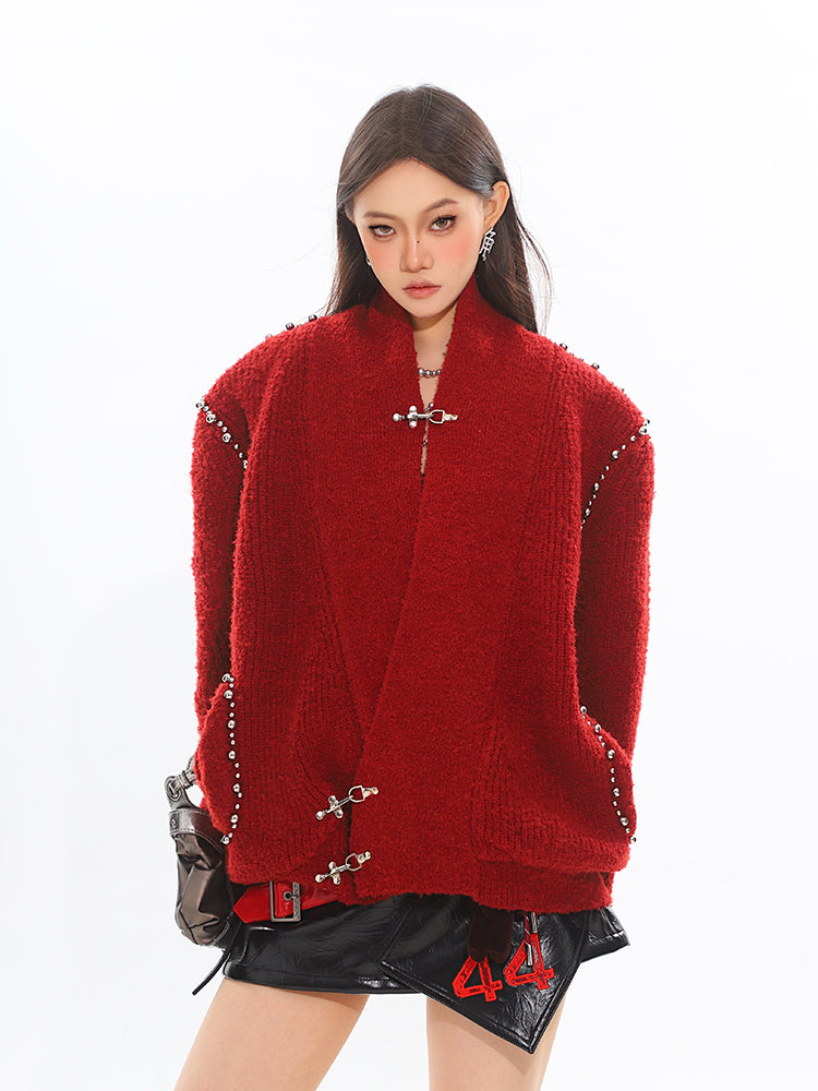 【24s Dec.】Metal Button Thick Knitted Sweater ArtsKoreanMan