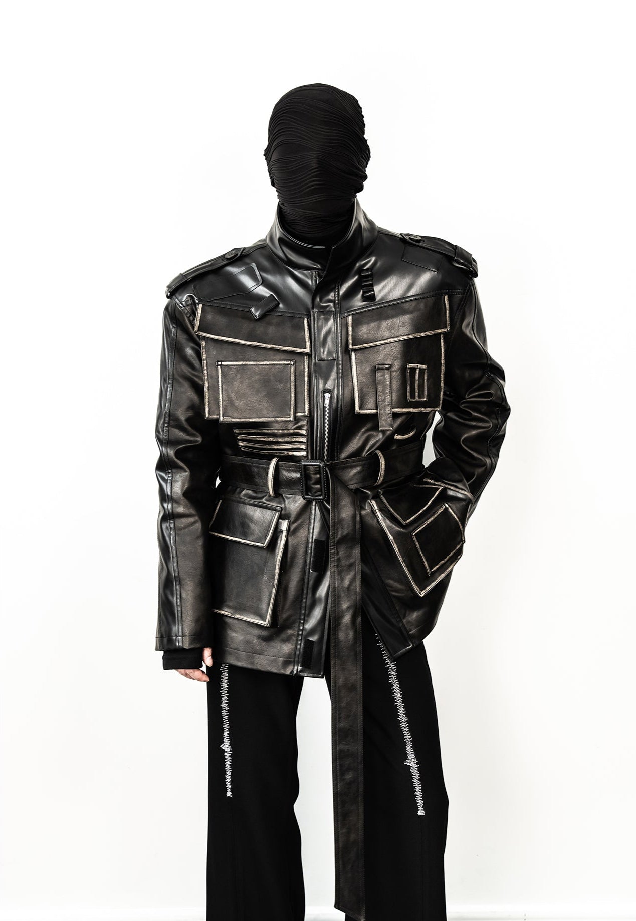 【25s Feb.】Mecha Style Hand Rubbed Leather Jacket