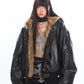 Reversible Fur Hooded Thick Leather Jacket ArtsKoreanMan