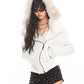 【24s Dec.】Slanted Collar and Plush Fur Collar Hoodie ArtsKoreanMan