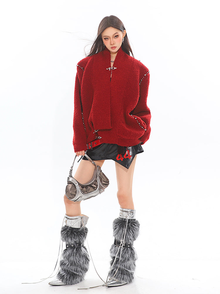 【24s Dec.】Metal Button Thick Knitted Sweater ArtsKoreanMan